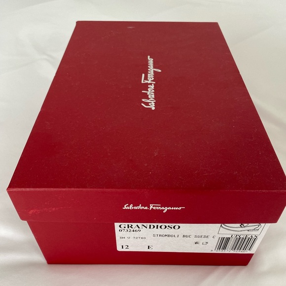 Salvatore Ferragamo Mens Grandioso Double Gancini Bit Suede Slip On Loafers 12 E - Picture 7 of 7